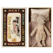 Load image into Gallery viewer, Little sister mouse in matchbox