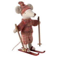Load image into Gallery viewer, Winter mouse with ski set, Big sister - Rose