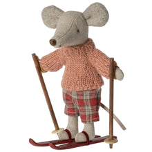 Load image into Gallery viewer, Winter mouse with ski set, Big sister
