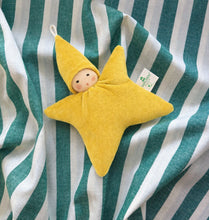 Load image into Gallery viewer, Organic rattle doll - Golden Star