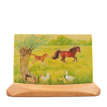 Load image into Gallery viewer, Hand-carved Waldorf postcard stand large