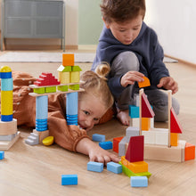 Load image into Gallery viewer, Colored Wooden Building Blocks - 85 Piece Set