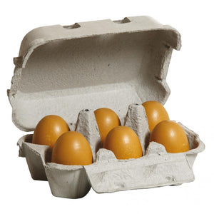 Wooden Eggs, Brown Sixpack