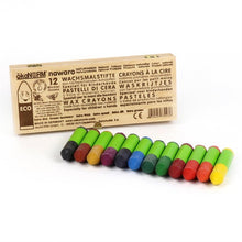 Load image into Gallery viewer, 12 Mini wax crayons in wooden case