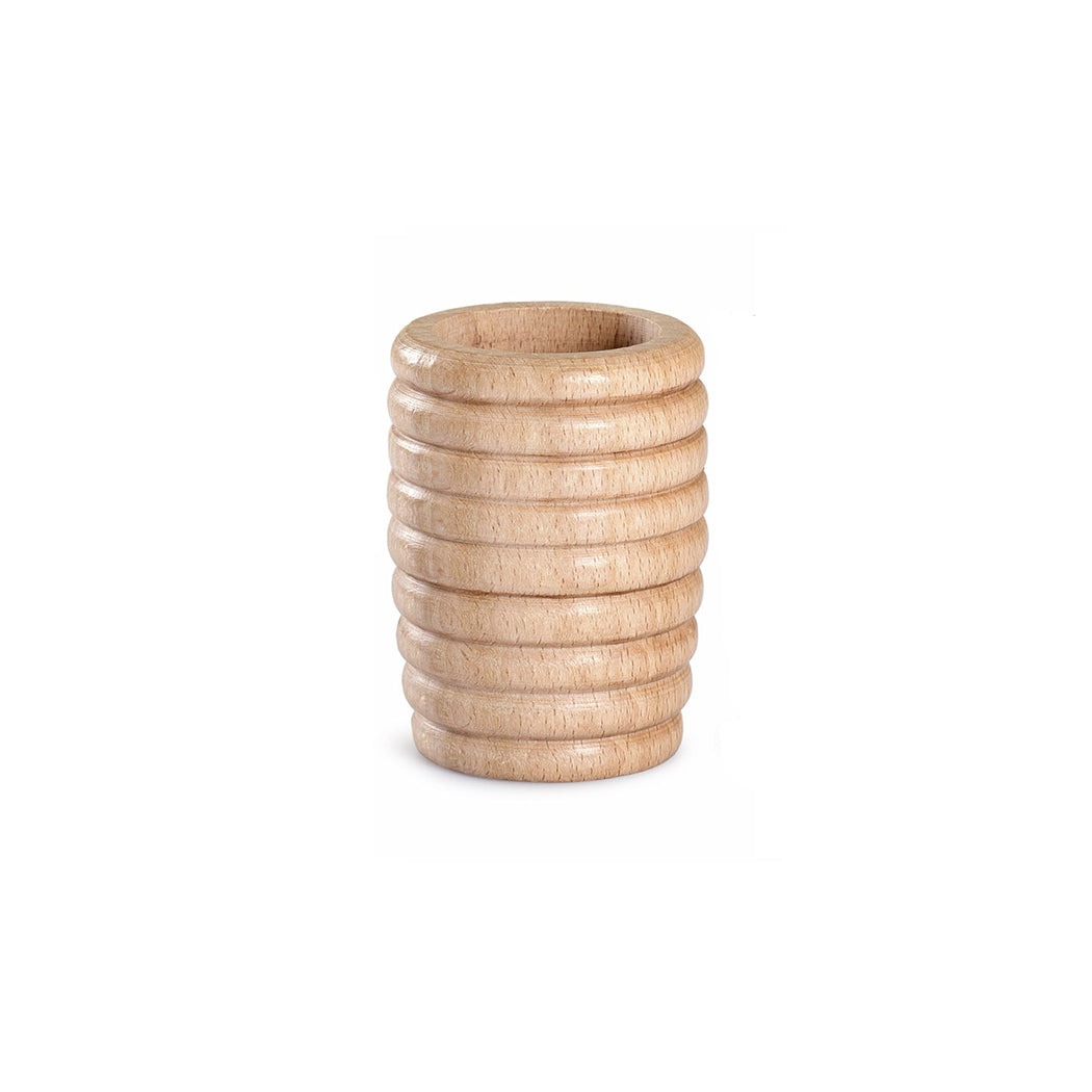 Beehive cup, natural wood