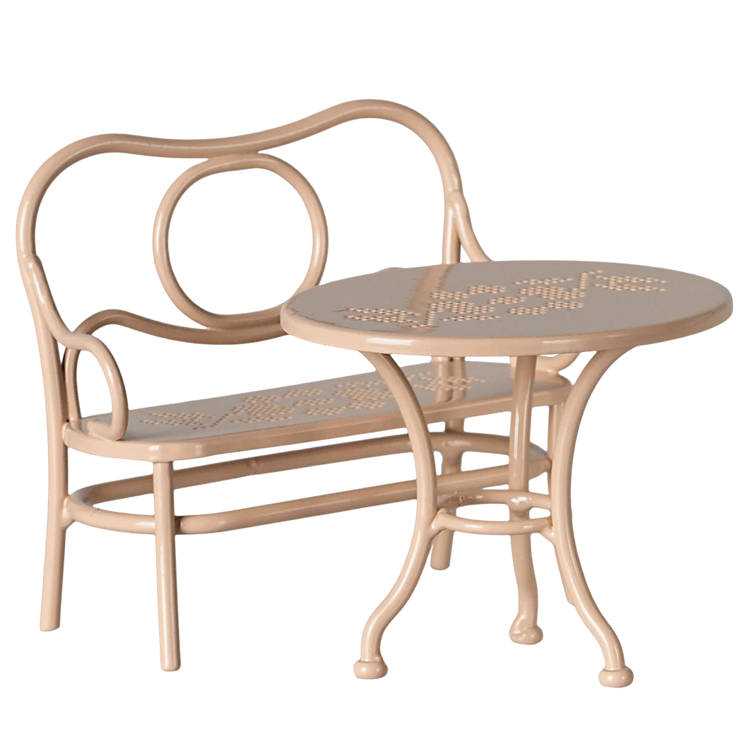 Café set, Mouse, Big - Pale pink
