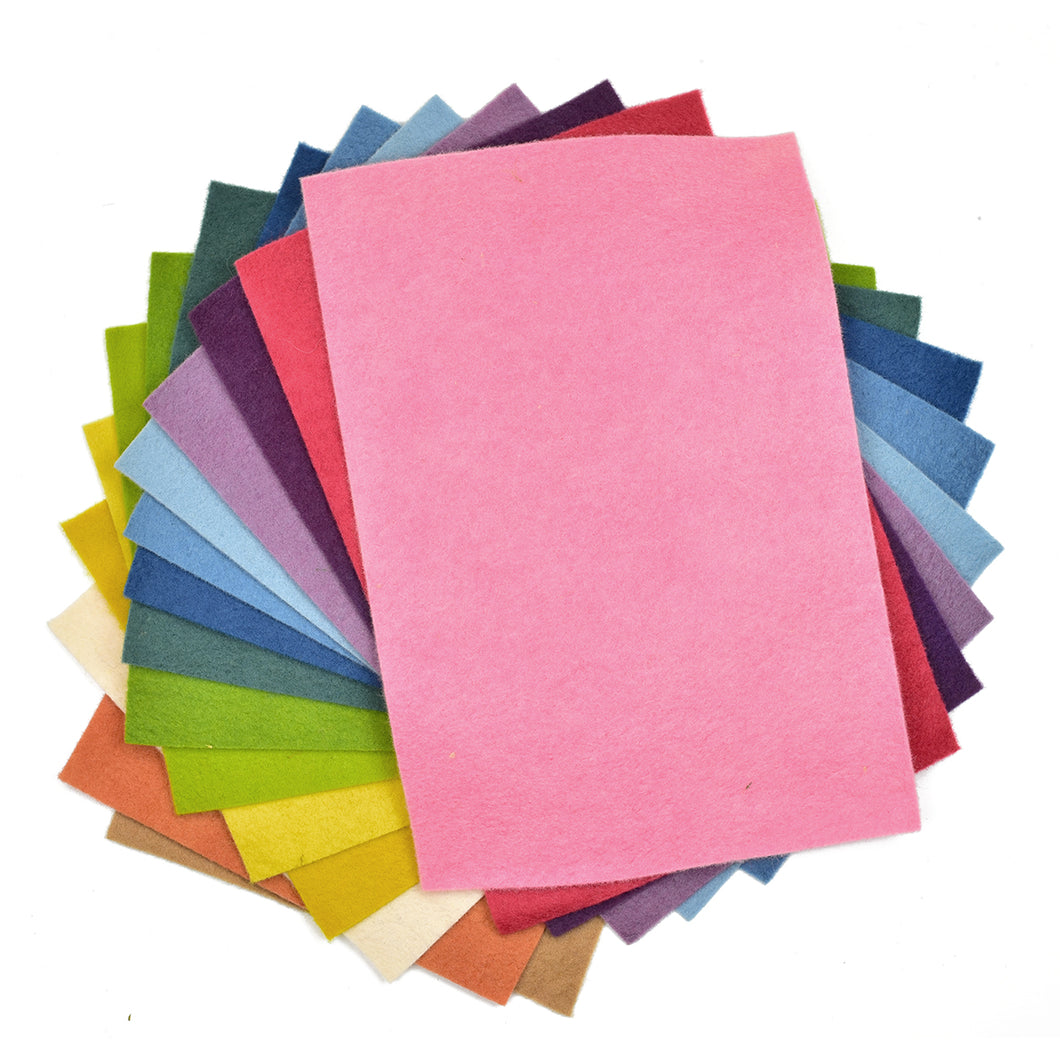 Large organic wool felt sheets - 15 colours