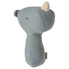 Load image into Gallery viewer, Lullaby friends, Rhino rattle - Dusty blue
