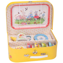 Load image into Gallery viewer, Metal tea set and suitcase
