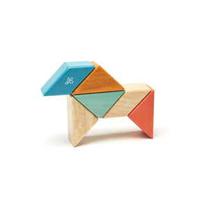 Magnetic Wooden Blocks, Pocket Pouch Sunset