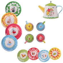 Load image into Gallery viewer, Metal tea set and suitcase
