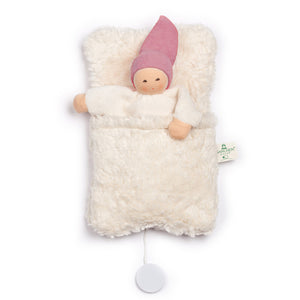 Organic baby music box - Pink doll