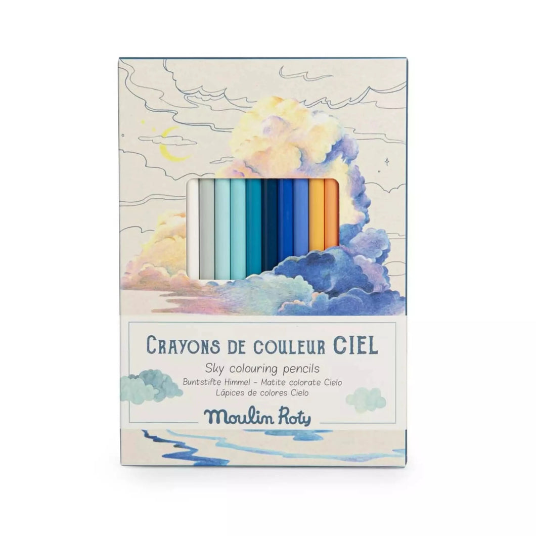 Sky - 12 coloured pencils and cards