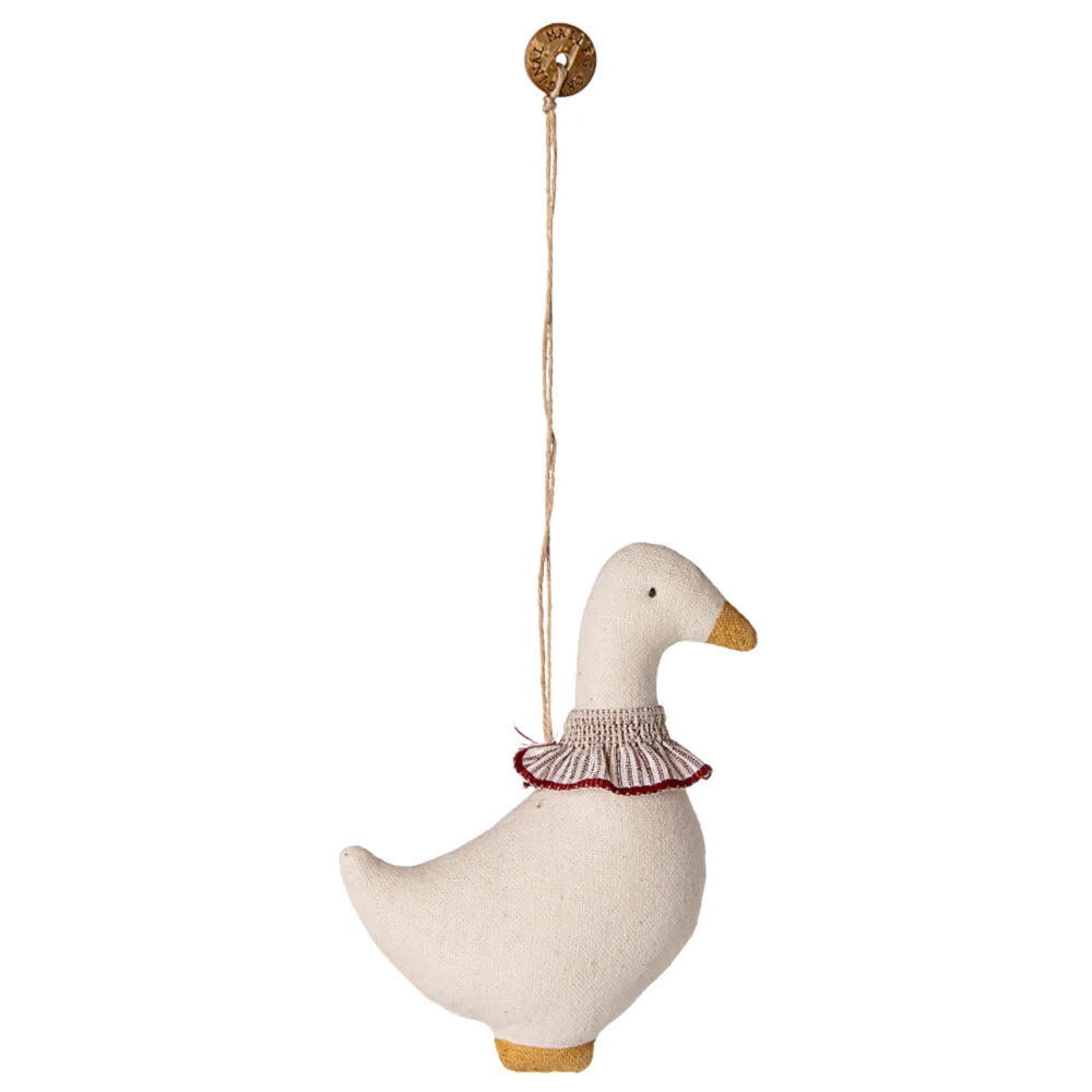 Fabric ornament, Goose - Red scarf