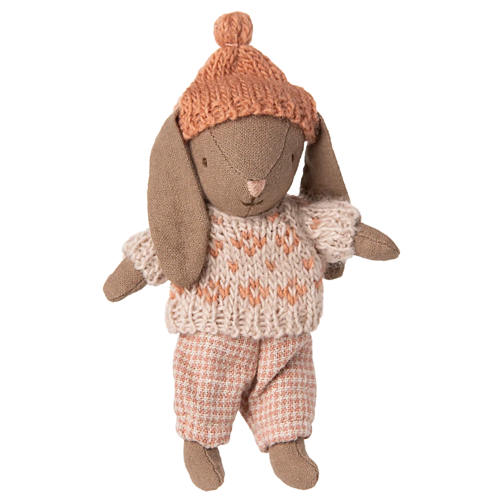 Winter bunny, Micro - Brown - Rose