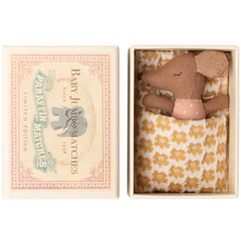 Load image into Gallery viewer, Sleepy wakey baby mouse in matchbox - Rose
