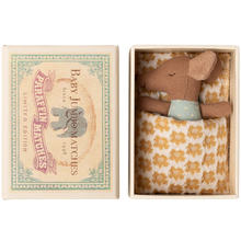 Load image into Gallery viewer, Sleepy wakey baby mouse in matchbox - Blue
