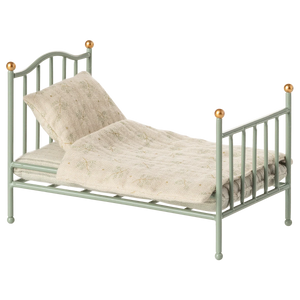 Vintage single bed, Mouse - Mint