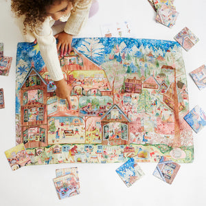 Winter in the Dollhouse Seek & Find Playsilk