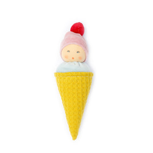 Organic rattle doll - Ice cream cone