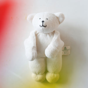 Χειροποίητη κούκλα κουδουνίστρα - Λευκή αρκούδα