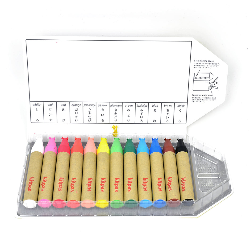 Kitpas Art Crayons Large 12 Colors