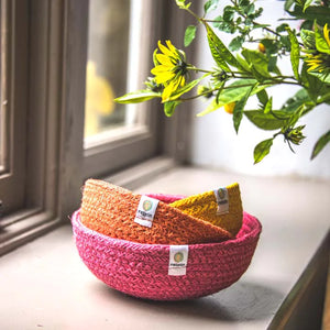 Jute Mini Bowl Set - Fire