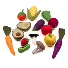Load image into Gallery viewer, Felt Vegetables and Fruits Play Set
