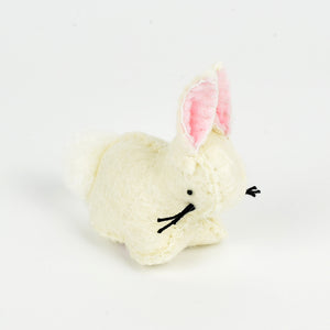 Wool Felt Rabbit, White