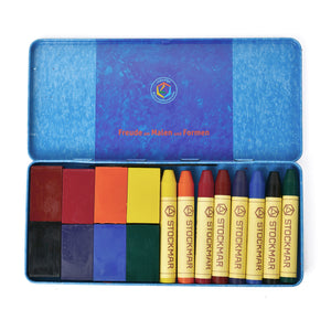 Beeswax Crayons - 8 Blocks & 8 Sticks in Tin