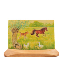 Load image into Gallery viewer, Hand-carved Waldorf postcard stand large
