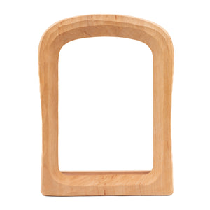 Hand-carved Waldorf standing frame for transparency