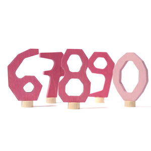 Pink Decorative Numbers 6-9 and 0