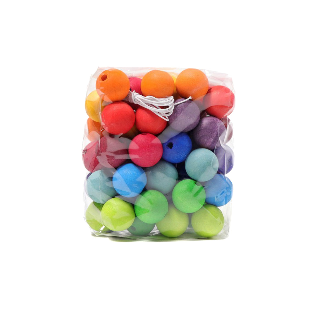 60 Wooden Beads