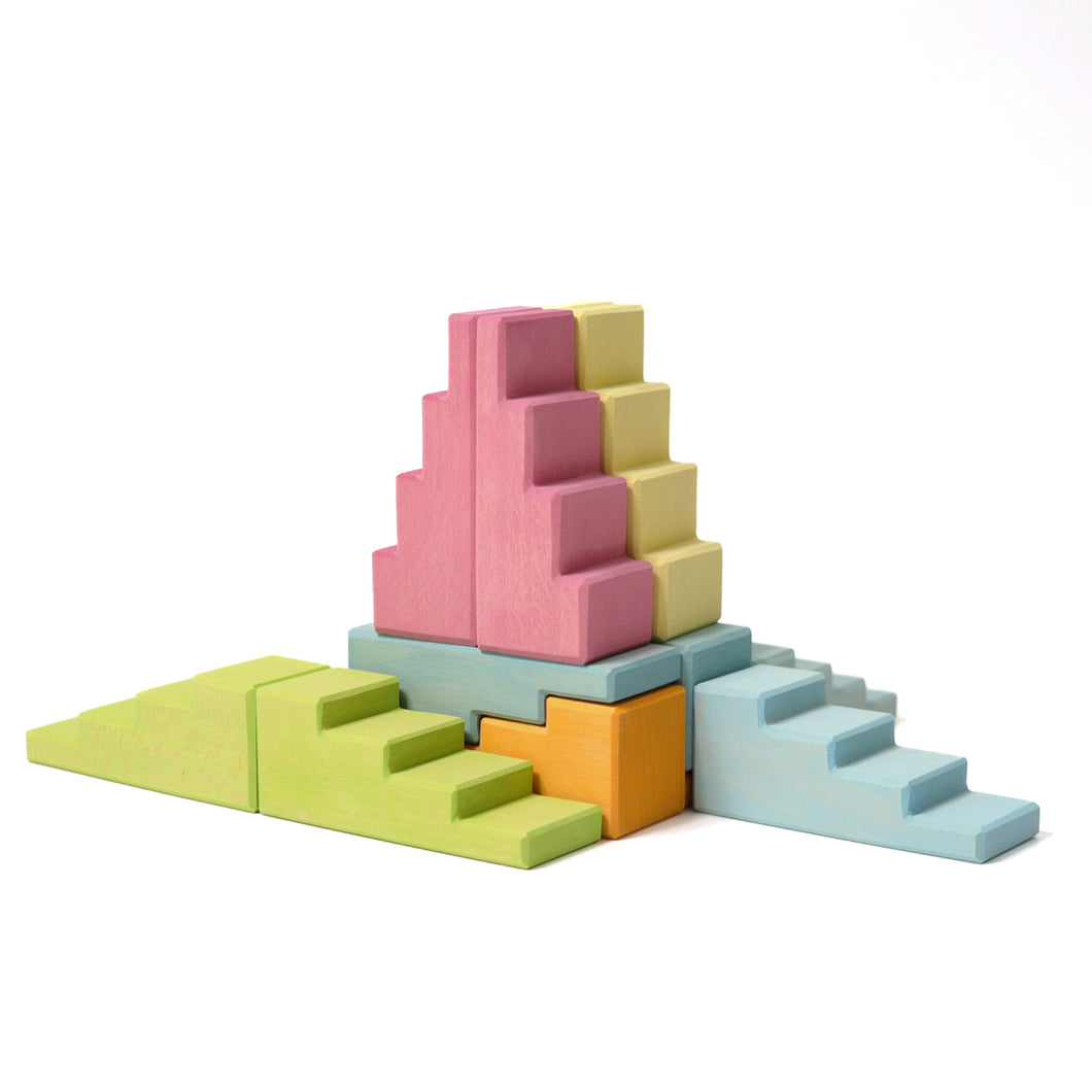 Stepped Roofs Pastel