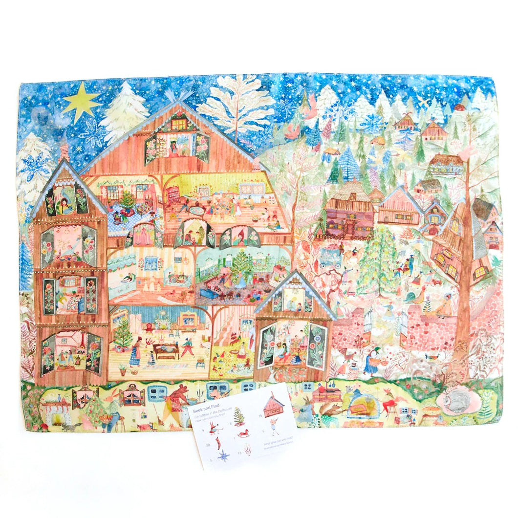 Winter in the Dollhouse Seek & Find Playsilk