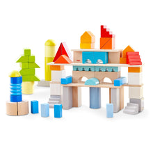 Load image into Gallery viewer, Colored Wooden Building Blocks - 85 Piece Set
