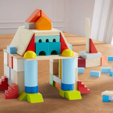 Load image into Gallery viewer, Colored Wooden Building Blocks - 85 Piece Set
