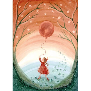 Κορίτσι με μπαλόνι φεγγάρι