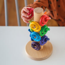 Load image into Gallery viewer, Sorting Helper Building Rings Rainbow
