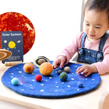 Load image into Gallery viewer, Solar system outer space with felt planets
