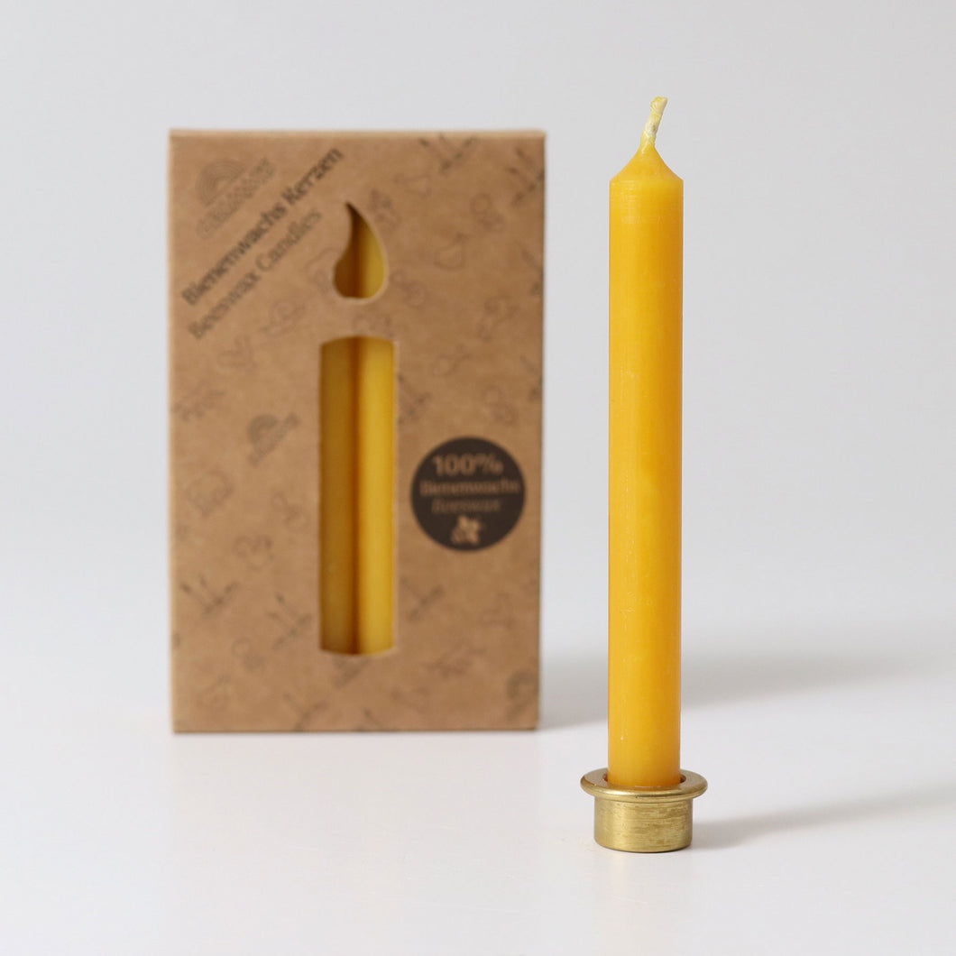 Amber Beeswax Candles (100%) 12 Pack