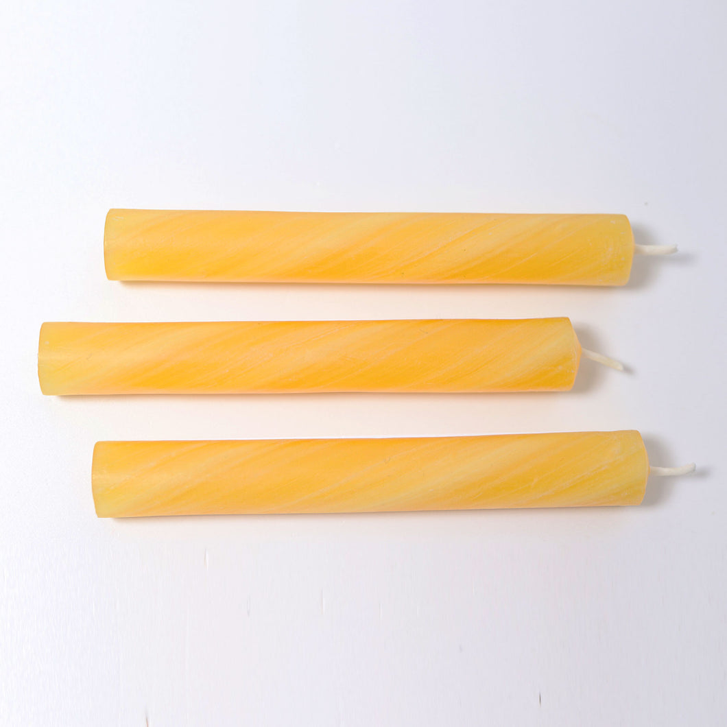 Amber Marbled Beeswax Candles (25%)