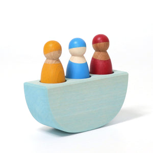 Three friends in a boat