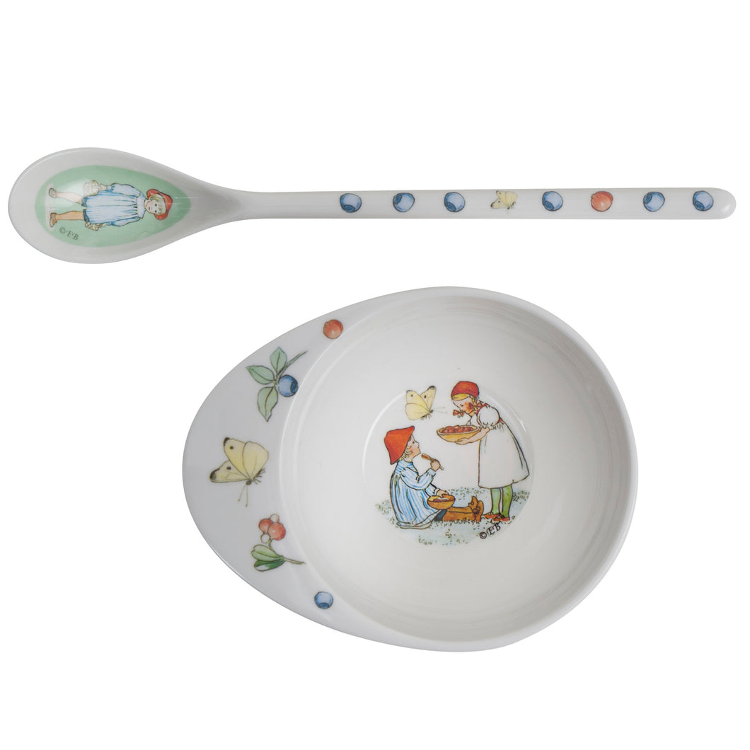 Peter in the Blueberry Land - Bowl and spoon