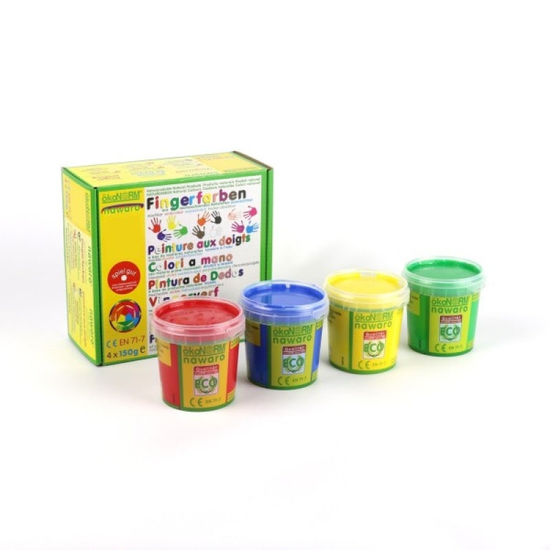 Eco finger paints, 4-color set