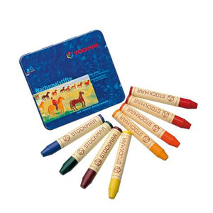 Beeswax Crayons, 8 colours Waldorf mix