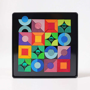 Magnet Puzzle Triangle, Square, Circle with Sparkling Parts