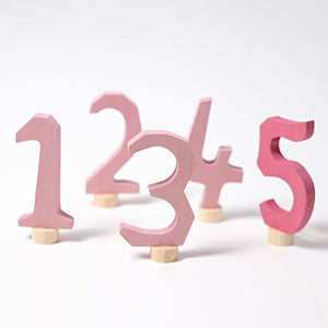 Pink Decorative Numbers 1-5
