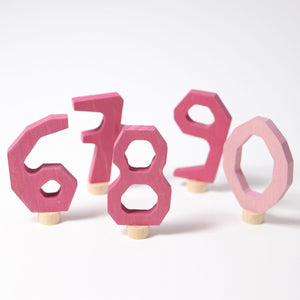 Pink Decorative Numbers 6-9 and 0